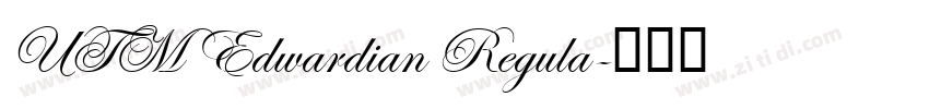 UTM Edwardian Regula字体转换